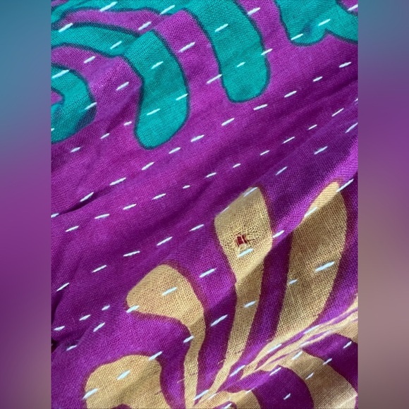 Kantha Karma Overalls Jumpsuit One Size Hippie Handmade Pockets Patchwork - Picture 6 of 6